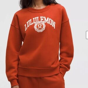 LULULEMON NWT AUTHENTIC PERFECTLY OVERSIZED CREW GRAPHIC AUTUM RUST SWEATSHIRT